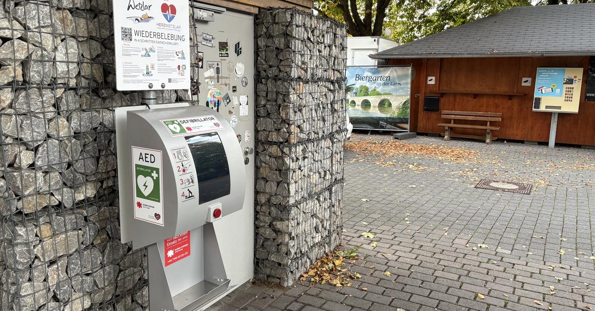 Wetzlar: Defibrillator auf der Lahninsel nach nur sieben Wochen gestohlen
