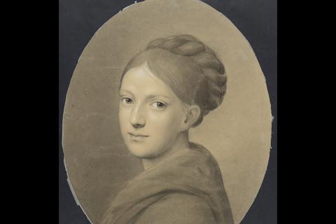 Die Kreidezeichnung von Franz Heinrich Müller zeigt die junge Ottilie von Goethe im Alter von 17 Jahren. 