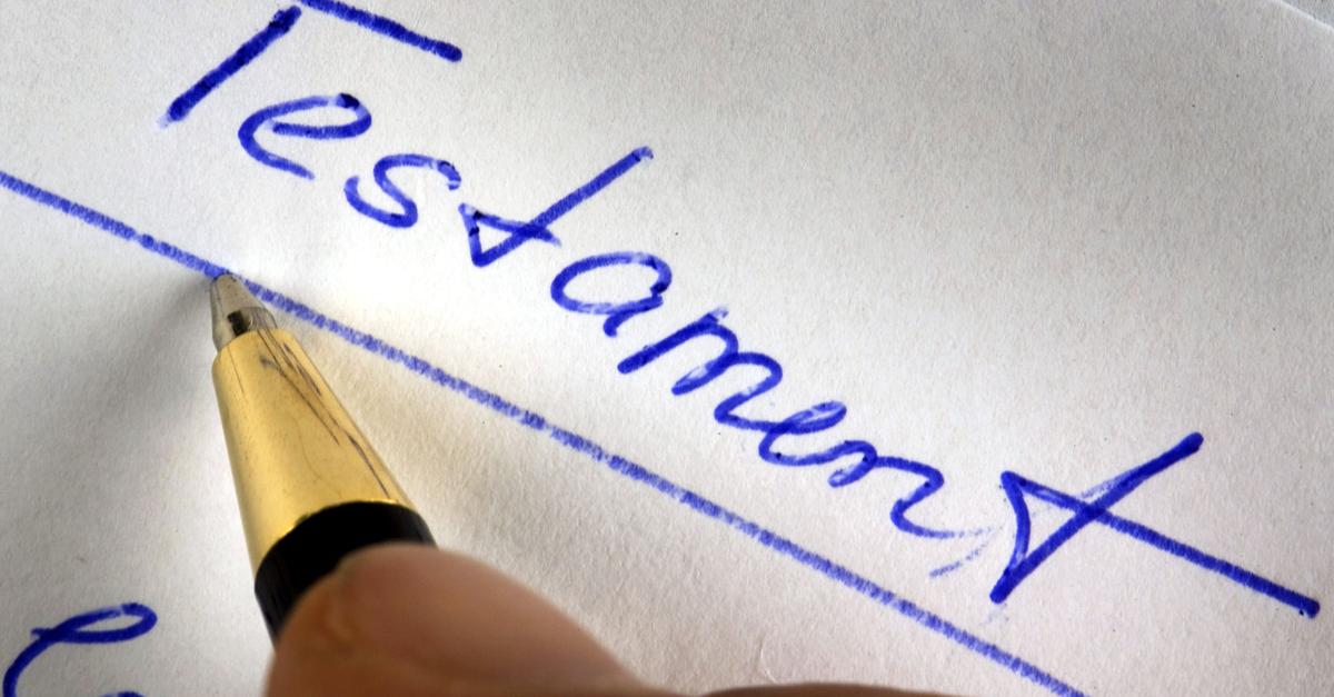 A lawyer is on trial for allegedly naming himself as an heir