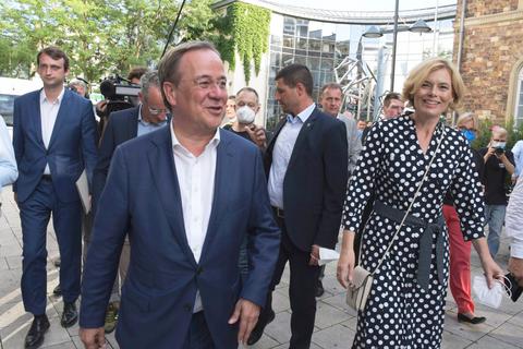 Da war die CDU-Welt noch in Ordnung: Armin Laschet bei seinem Besuch in Bad Kreuznach, ihm zur Seite Julia Klöckner. Foto: isa  