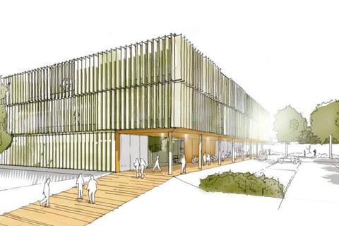 Schöner forschen: die Visualisierung des Entwurfs für den Neubau des Instituts für Lungengesundheit (ILH) in der Schubertstraße.  Graphik: JLU/Carpus+Partner AG 
