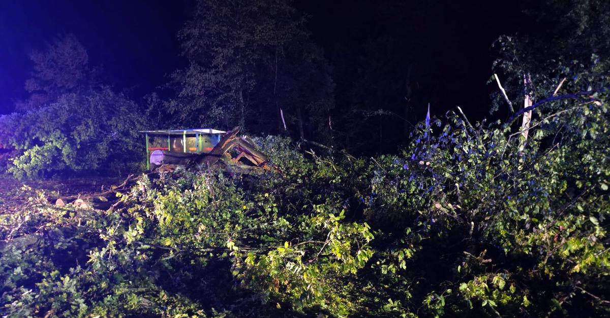 Unwetter in Mittelhessen hält Polizei und Feuerwehr auf Trab
