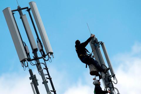 Der neue LTE-Mast bei Steinbach soll schon bald in Betrieb gehen. Symbolfoto: dpa 