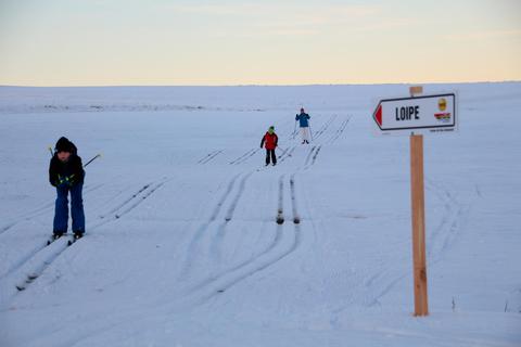 Der Skiclub Hartenrod hat die Loipen bei Bottenhorn gespurt. Dort stehen auf zehn Kilometern mehrere Spuren parallel zur Verfügung. Foto: Sascha Valentin 