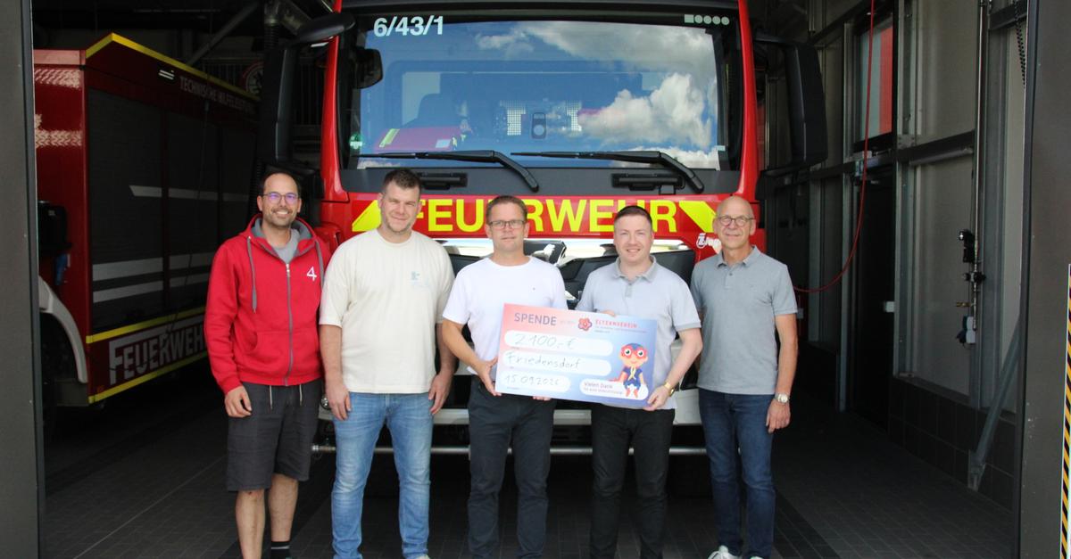 Friedensdorf Fire Department donates to children with cancer