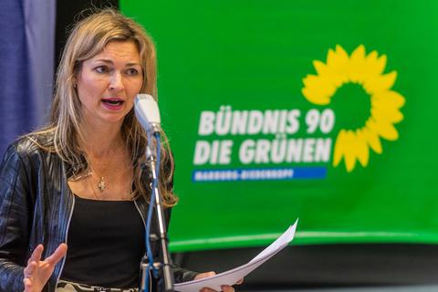 Die Marburger Grünen unter Spitzenfrau Nadine Bernshausen wollen zunächst Koalitionsgespräche mit SPD und Klimaliste führen. Archivfoto: Andreas Schmidt 