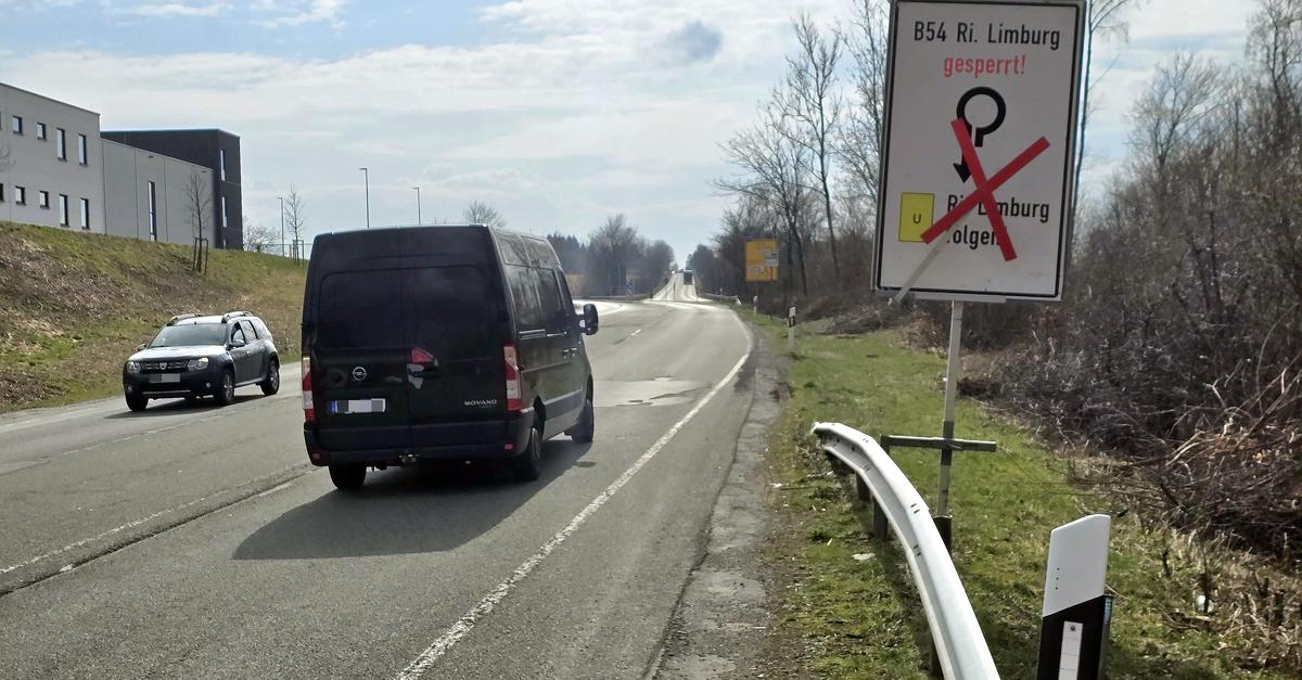 Three construction sites on the federal highway between Haiger/Burbach and ...