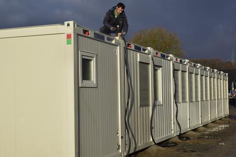Eine Containerwohnanlage für Flüchtlinge, wie hier in Waldgirmes, wird es wohl auch bald in Braunfels geben.