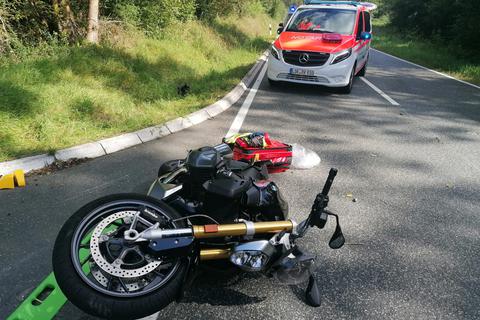 Zwischen Medenbach und Breitscheid hat sich am Sonntag ein Motorradunfall ereignet.