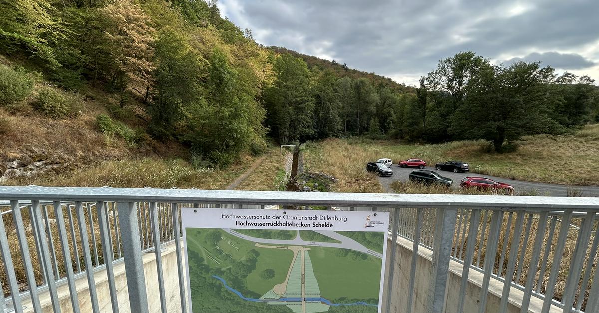 Dillenburg nimmt ein weiteres Hochwasser-Rückhaltebecken in Betrieb