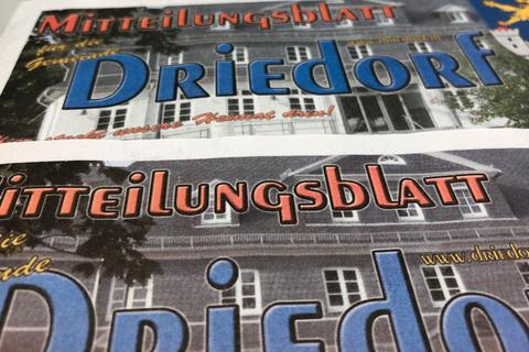 Es steht im Zentrum eines Streits in der Lokalpolitik: das Mitteilungsblatt für die Gemeinde Driedorf. Foto: Christian Hoge 