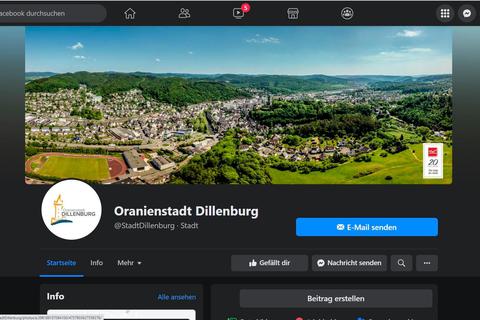Etabliert: Dillenburgs offizielle Facebook-Seite hat 4167 Abonnenten und ist nach Angaben von Rathaussprecherin Anja Graser zu einem Kommunikationskanal für "Fans" der Stadt und die Verwaltung geworden. Screenshot: Katrin Weber 