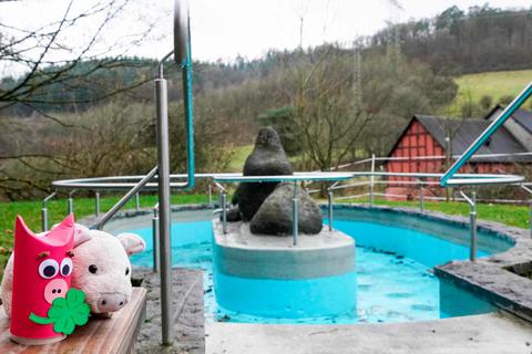 In dem Dillenburger Stadtteil hat es "Corina" und "Schweini" gut gefallen: Die Wasser-Tretanlage befindet sich in Eibach. Foto: Katrin Weber 