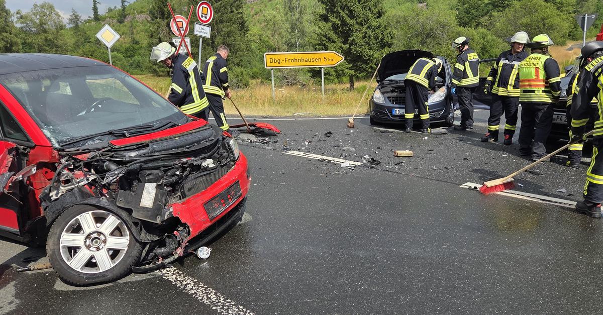 Accident with three cars in Haiger