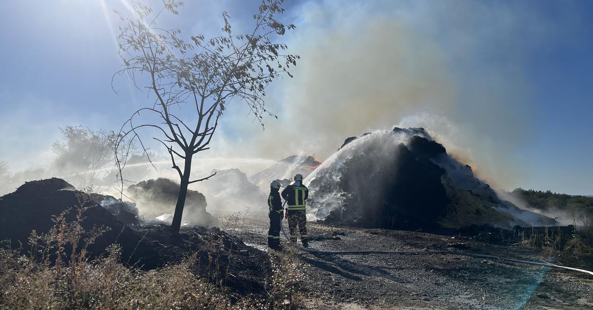 1,600 hay bales in flames: Firefighters extinguish blaze in Hüttenberg