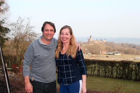 Gut gelaunt in Greifenstein: Stephanie Theiß und Andreas Nebeling.  Foto: Gert Heiland 