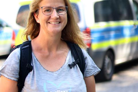 Polizistin Sandra Köhler startet eine sportliche Spendenaktion für MEnschen aus dem Ahrtal. Foto: dpa
