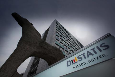 Am Hauptsitz des Statistischen Bundesamts in Wiesbaden gab es viel Unmut.