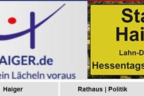 Auf der Homepage wirbt Haiger nicht nur f&uuml;r &bdquo;Hessentags-Stadt 2022&ldquo;, sondern auch f&uuml;r &bdquo;Immer ein L&auml;cheln voraus&ldquo;.  Screenshot: C. Weber