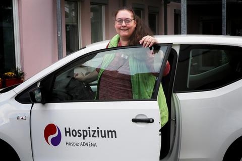 Franziska Knörr ist startklar für eine ambulante Begleitung. Foto: Advena