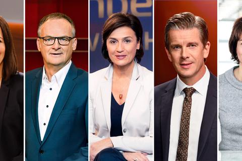 Die großen Polit-Talkshows sind inzwischen alle zurück aus der Sommerpause - welche Rolle spielen sie im Wahljahr 2021?  Fotos: ARD/ZDF/Montage: VRM/mz
