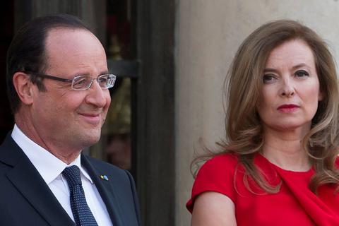 Francois Hollande und Valérie Trierweiler. Foto: dpa