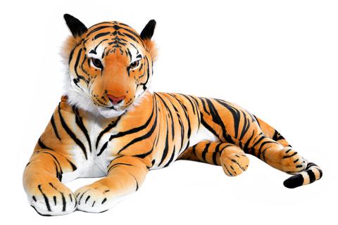 Der Plüschtiger ist riesig.