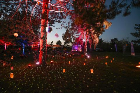 Das Pfungstädter Phungo-Festival punktet auch in diesem Jahr mit einer fulminanten Abendbeleuchtung. Foto: Dirk Zengel