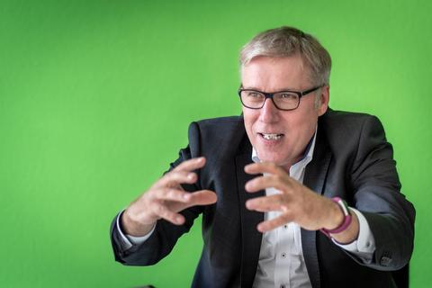 Jürgen Frömmrich, parlamentarischer Geschäftsführer der Grünen, argumentiert gegen den Gesetzentwurf der FDP. Foto: Grüne/Till Haupt