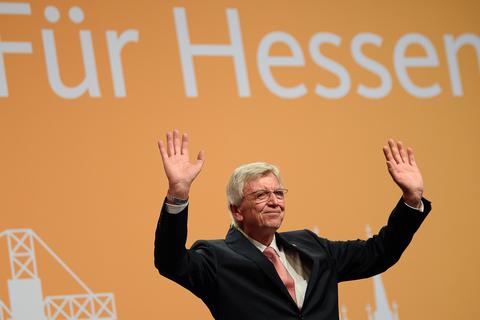 Volker Bouffier wurde beim 115. Landesparteitag der CDU Hessen als Landesvorsitzender wiedergewählt. Foto: dpa