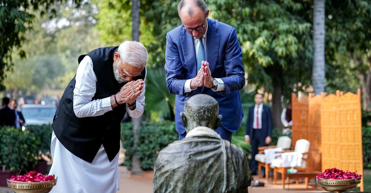 Modi-empf-ngt-Merz-in-Gandhi-Gedenkst-tte