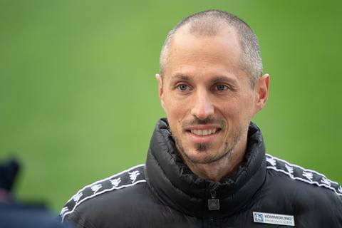 Jan-Moritz Lichte, Trainer von Mainz 05. Foto: dpa/ Sebastian Gollnow