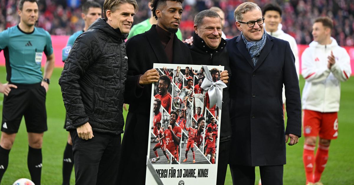 FC-Bayern-verabschiedet-Coman-Blumen-f-rs-T-chterchen