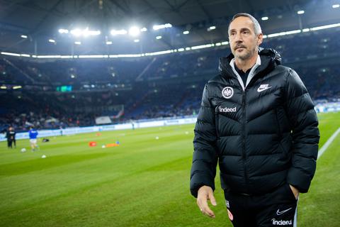 Es ist offiziell: Eintracht-Trainer Adi Hütter wechselt im Sommer zu Borussia Mönchengladbach. Foto: dpa/Rolf Vennenbernd