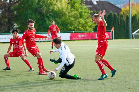 Der Michelbacher 7:0-Sieg beim FC Gießen II am 17. Oktober 2020 bleibt vorerst der letzte Verbandsliga-Auftritt des TSV.  Foto: Schepp 