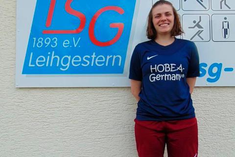 Sarah Bröscher: Stolz, bei der TSG Leihgestern als Spielführerin der Fußballerinnen aktiv sein zu dürfen. Foto:  TSG Leihgestern 