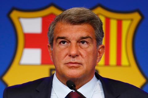 Der Präsident des FC Barcelona: Joan Laporta. © Joan Monfort/AP/dpa