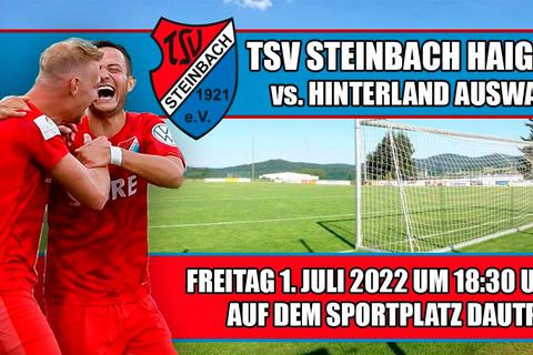 Mit diesem Banner wirbt die SG Dautphetal im Internet für das Fußballmatch zwischen dem Regionalligisten TSV Steinbach Haiger und der Hinterlandauswahl am 1. Juli in Dautphe.  Foto: SG Dautphetal 