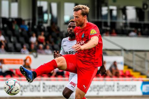 Wird bis Saisonende vom TSV Steinbach an Liga-Kontrahent Koblenz verliehen: Stürmer Moritz Göttel. Foto: Björn Franz 