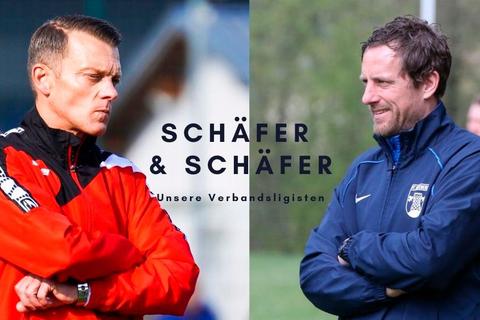 Ein Punkt würde sowohl Waldgirmes-Coach Thorsten Schäfer (l.) als auch seinen Cleeberger Kollegen Daniel Schäfer glücklich stimmen. Fotos: Bär/Weis 