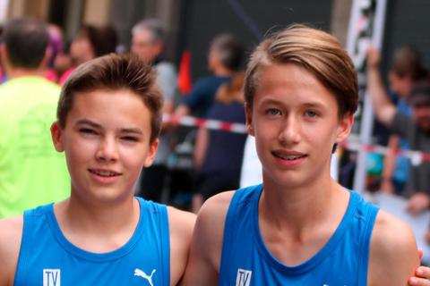 Abgeräumt: Bei der HLV-Nachwuchs-Challenge 2020 erkämpften sich Finn Regina (l.) und Tom Stöber vom TV Wetzlar die Ränge eins und zwei in der Klasse U 16.  Foto: Helmut Serowy 