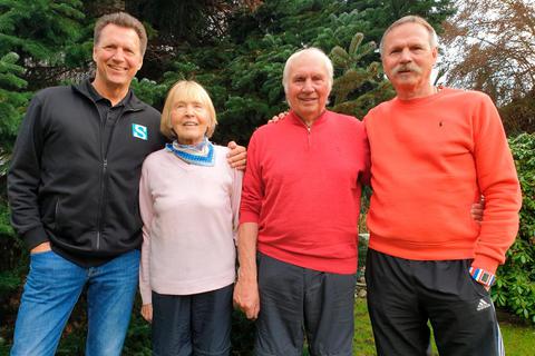 Eine sportliche Familie: (v.l.) Stefan, Christel, Klaus und Andreas Schneider.  Foto: Alexander Fischer 
