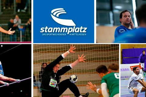 Was läuft am Sport-Wochenende in Mittelhessen? Wir blicken vom "Stammplatz" aus darauf. Fotos: Steven Mohr/Jan Huebner, Jenniver Röczey, PeB, Steffen Bär (2) 
