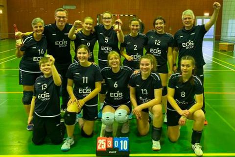 Die Volleyballerinnen des SK Driedorf haben ihre erste Saison als Vizemeister der Kreisklasse Nord abgeschlossen. © Sebastian Döll