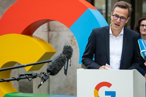 In Berlin hat Philipp Justus, Googles Zentraleuropa-Chef, die Investitionspläne des Konzerns vorgestellt. Foto: dpa